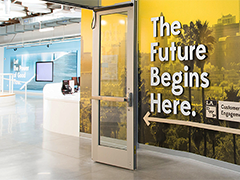 Interior of the La Kretz Innovation Campus; photo by Gary Leonard