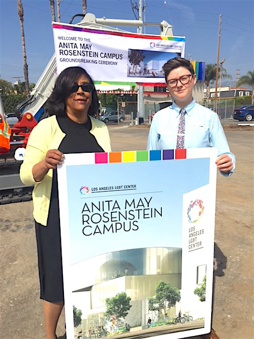 LA's LGBT Center's Anita May Rosenstein Campus Ground Breaking Ceremony with LADF Board Member Jan Perry